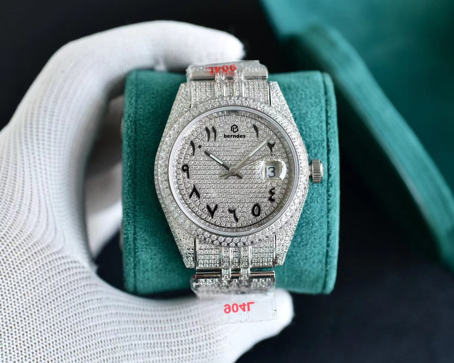 

Watch men's 2824 fully automatic mechanical watch full drill 2300 rhine-drill inlaid never off drill sapphire anti-scratch lens depth waterproof, Colour 10