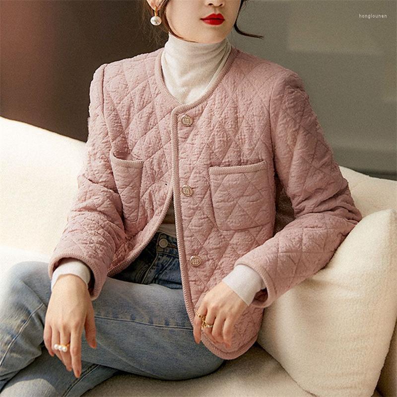 

Women's Trench Coats Women's Jackets 2023 Women Parkas Autumn Winter Jacket Long Sleeve Loose Short Cotton Padded Parka Female Casual, Black v neck