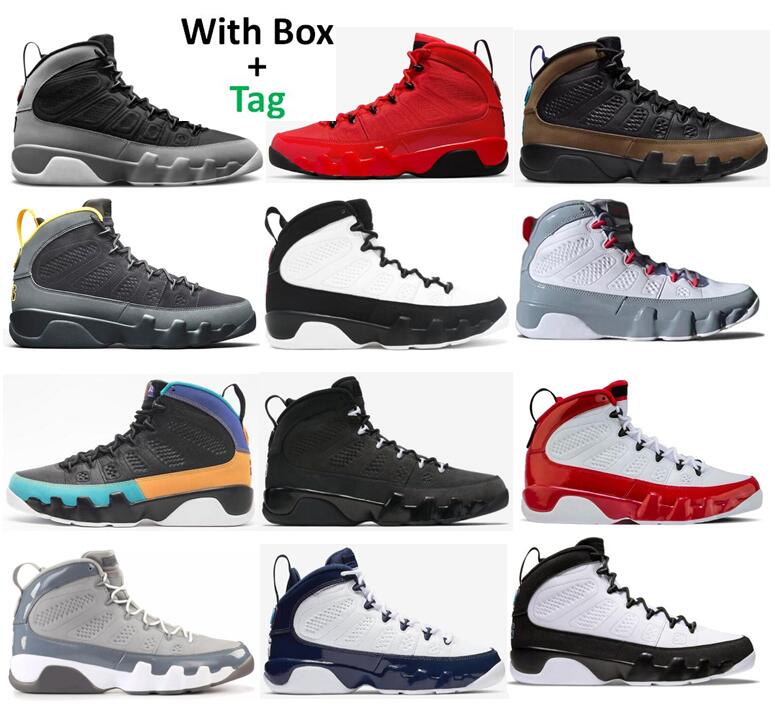 

9s Space Jam Fire Red Light Olive Basketball Shoes Men 9 Chile Red Particle Grey Bred University Gold UNC University Blue Cool Grey Gym Red Anthracite Sneakers
