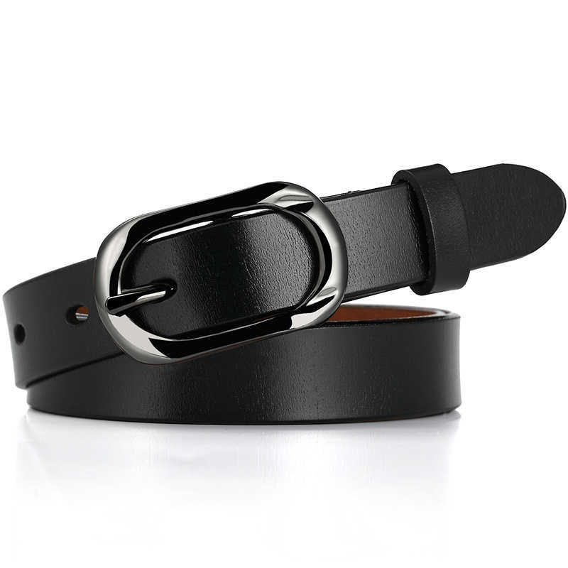 

Waist Chain Belts Buckles Men's Women's New women's leather belt with pin buckle and leather belt, Black