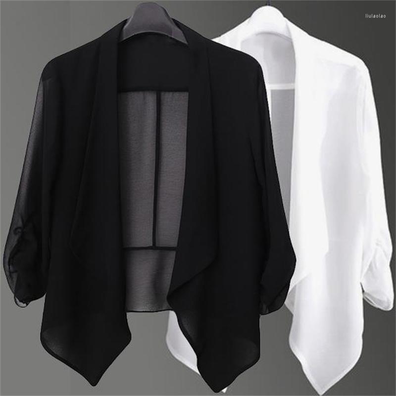 

Women's Jackets Summer Short Chiffon Cardigan Sun Protection Clothing Women 2023 Korean Fashion Shawl Jacket Female, Red