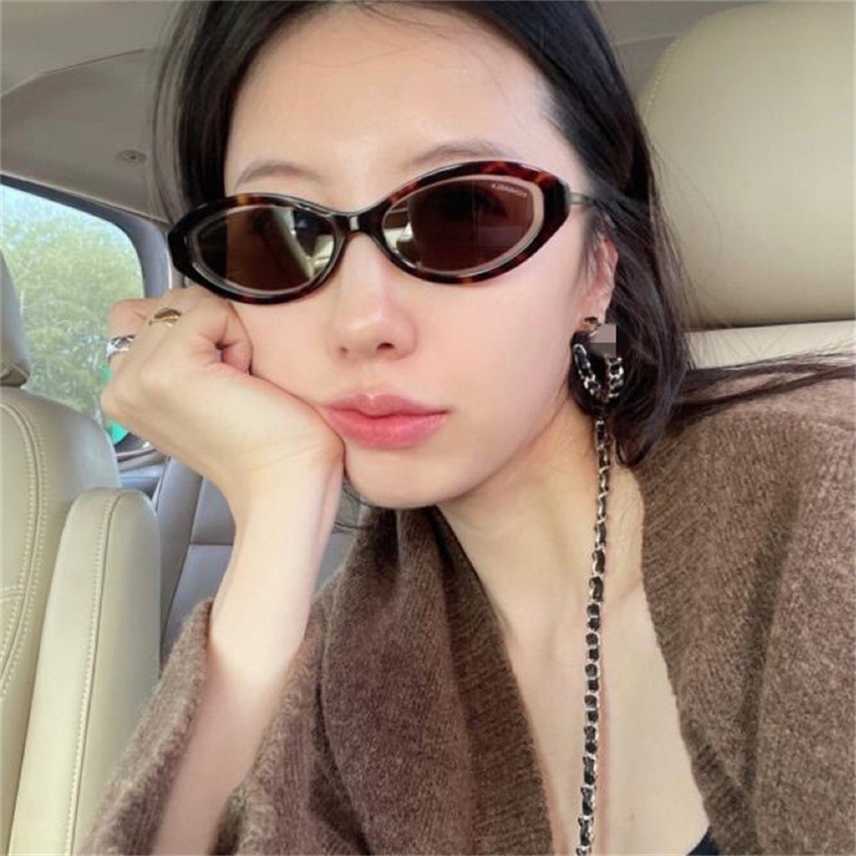 

Sunglasses 2023 new Small Fragrant Cat's Eye Ins Tidy Pearl Chain Star Net Red CH5424