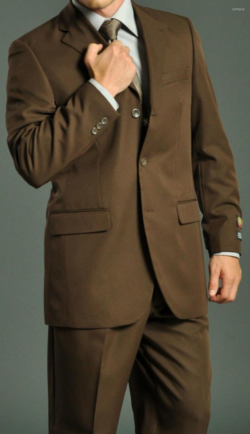 

Men's Suits Latest Design Three Buttons Notch Lapel Brown Men Custome Homme Fashion Tuxedos Terno SlimFit Masculino(Jacket Pant Tie), Yellow