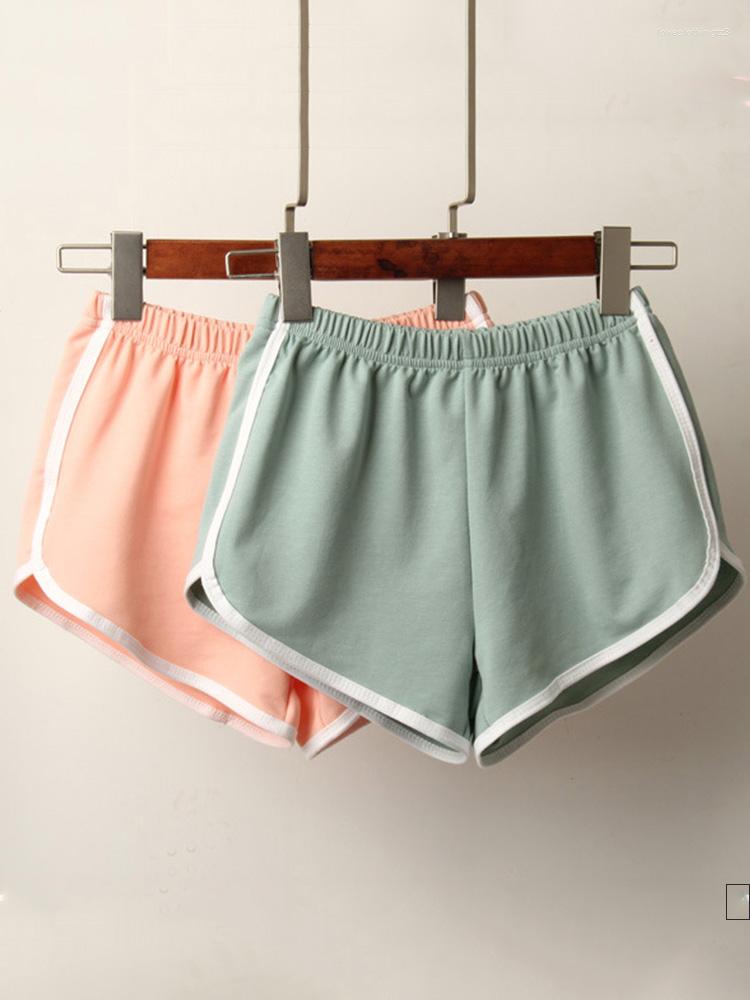 

Women' Shorts Sports Women Summer 2023 Candy Color Anti Emptied Skinny Casual Lady Elastic Waist Beach Correndo Short Pants, Black