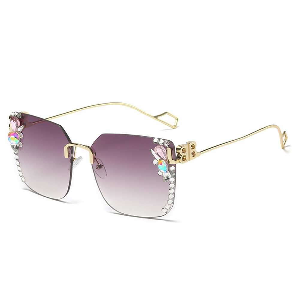 

Sunglasses 2023 new Diamond inlaid of B family women's slim sunglasses fashionable sunscreen and proof glasses