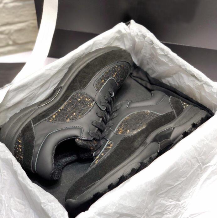 

2023 designer sneakers men women reflective casual shoes party velvet calfskin mixed fiber top quality with box size 35-46, Color18