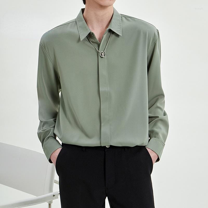 

Men's Casual Shirts Men's High Quality Fashion Long Sleeve Tops Men Solid Color Loose Clothing Spring And Autumn Thin Section, Black