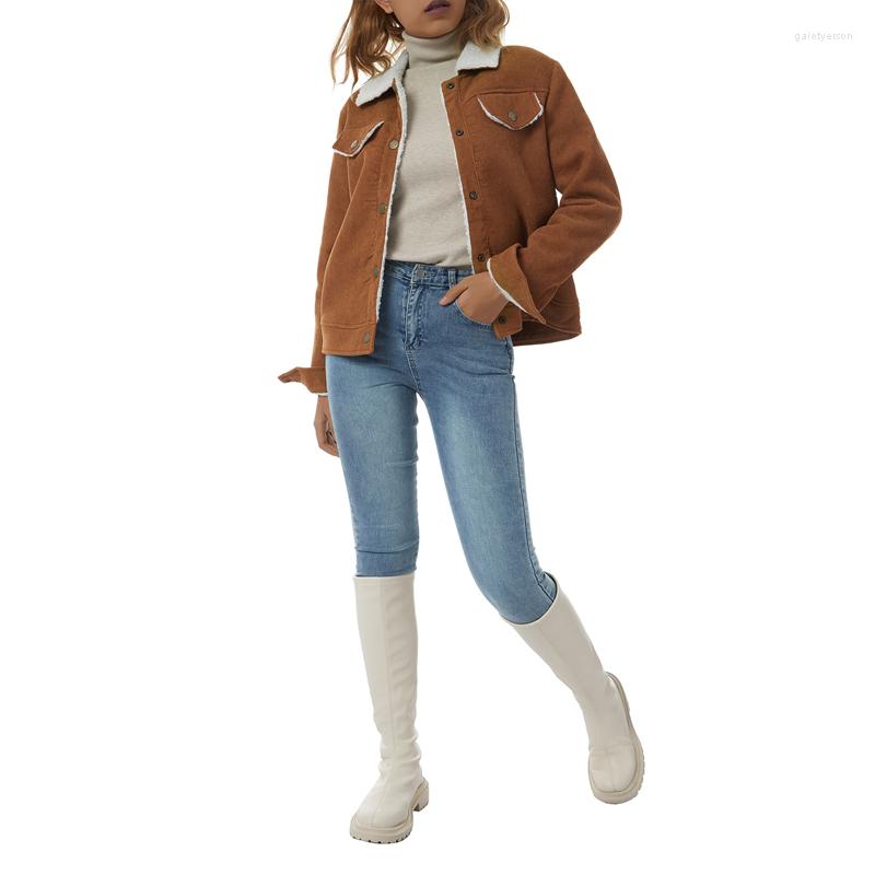 

Women's Jackets Kayotuas Women Coat Spring Autumn Solid Color Lapel Turn-down Collar Basic Button Down Chic Ladies Jacket Outwear Clothing