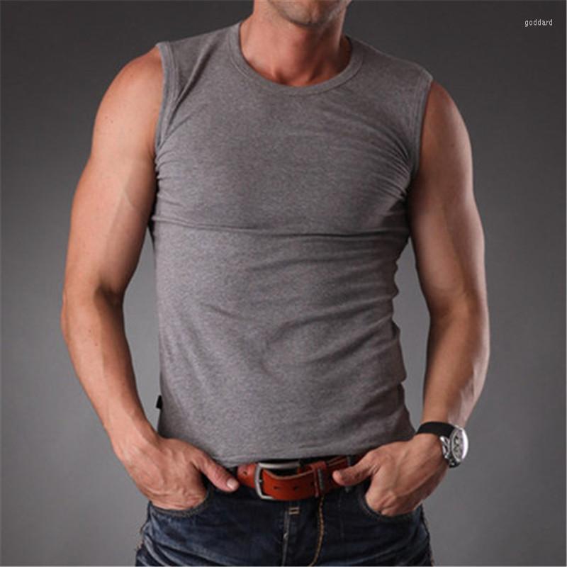 

Men's T Shirts 2023 Body Slim Fit Sleveless Shirt Men Plain Blank Workout Fitness TankTop Gray Lycra Casual Tees Clothes 1357, Black