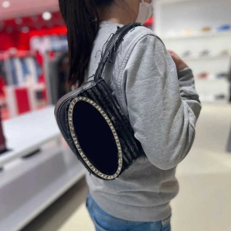 

Shoulder Bags Half Moon Fashion Women Shoulder Bags Simple design Stylish Underarm Bag New High Quality Tote Handbags Purse 220608, Blue&pink--inside with logo