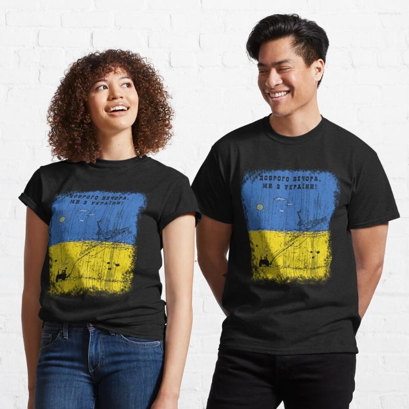 

Men' T Shirts Good Evening We Are From Ukraine Farmer Stealing Warship Shirt. Cotton Short Sleeve O-Neck Casual T-shirts Size -3XL, Black