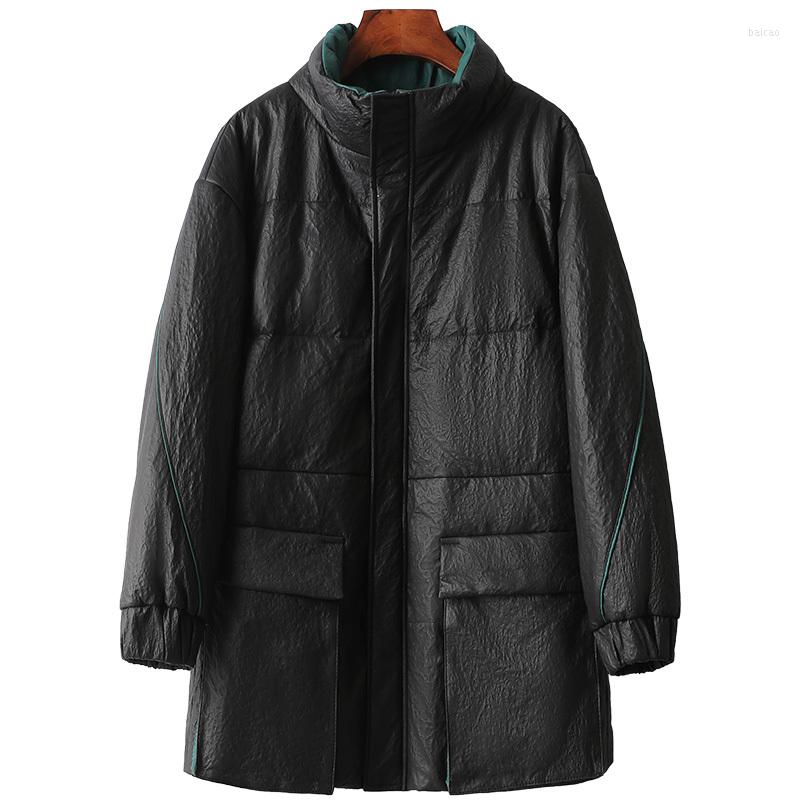 

Women's Leather 2023 Winter Genuine Jacket Women's Clothes Real Sheepskin Coat Warm Down Coats Long Korean Style Veste Cuir Femme, Black