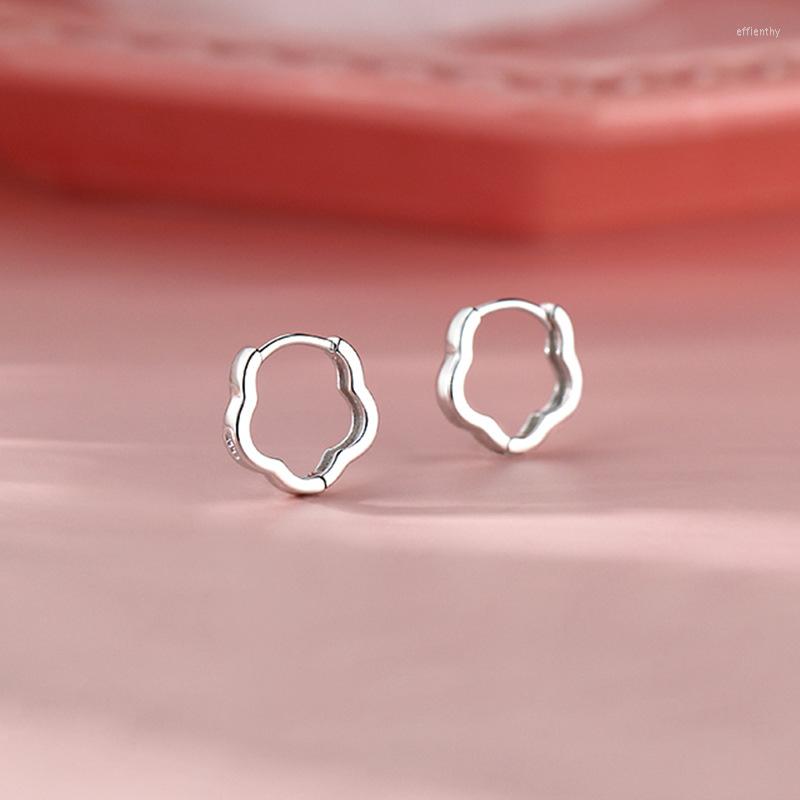 

Hoop Earrings Flower Women Cuff Vintage Small Minimalist Round Cut Piercing Ear Rings Charm Jewelry Korean Accessories Wholesale