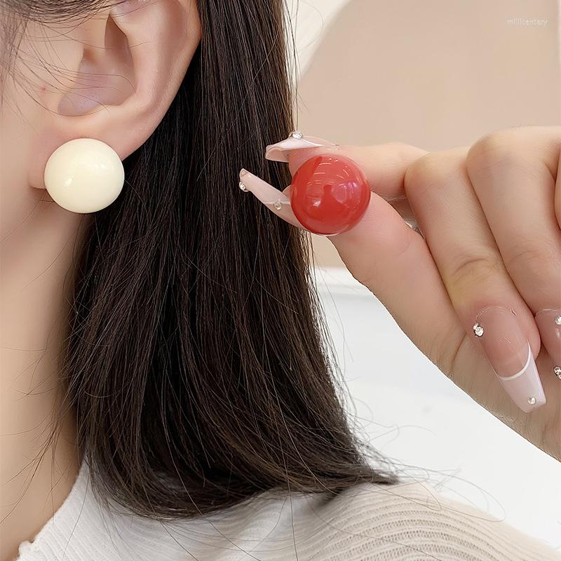 

Backs Earrings Candy-colored Hemisphere No Hole Ear Clips Sweet Clip Earring Without Piercing Minimalist Jewelry CEk1441