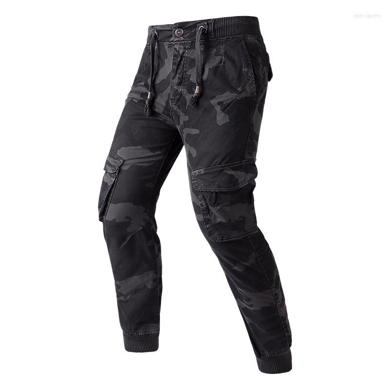 

Men's Pants Spring Mens Camo Cargo 2023 Men Camouflage Casual Multi-pocket Male Cotton Military Tactical Jogging Trousers, Dark grey