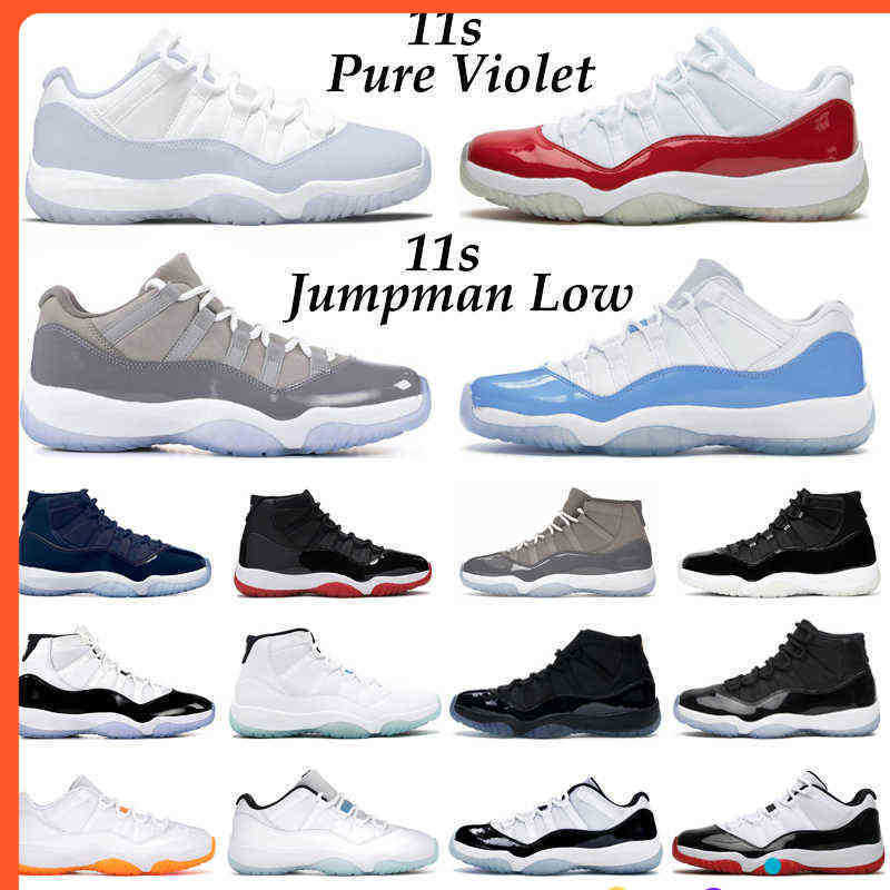 

Low Jumpman 11 Basketball Shoes Men Women 11s Pure Violet Cherry Cool Grey Midnight Navy 25th Anniversary Bred Mens Trainers Sport Sneakers, Concord 45