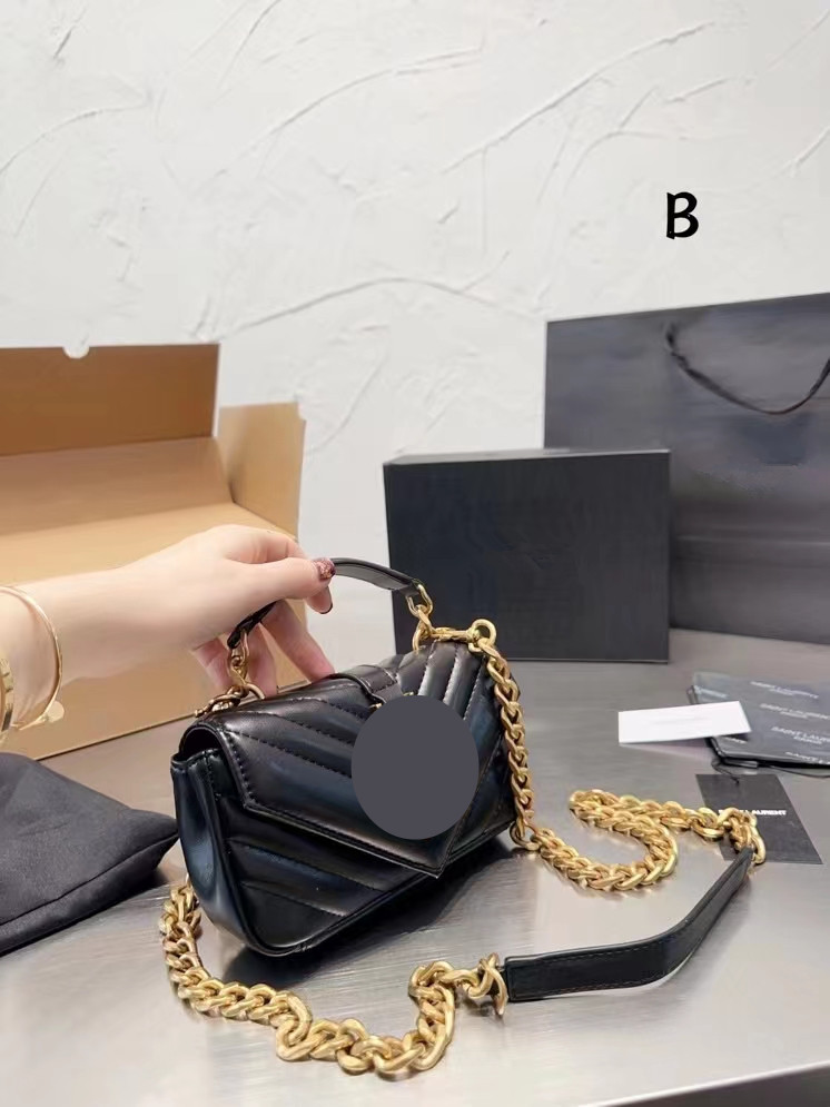 

Fashion Designer Woman Bag Women Shoulder bag Handbag Purse Original Box Genuine Leather cross body chain high grade quality 34534543, Black-gold;caviar