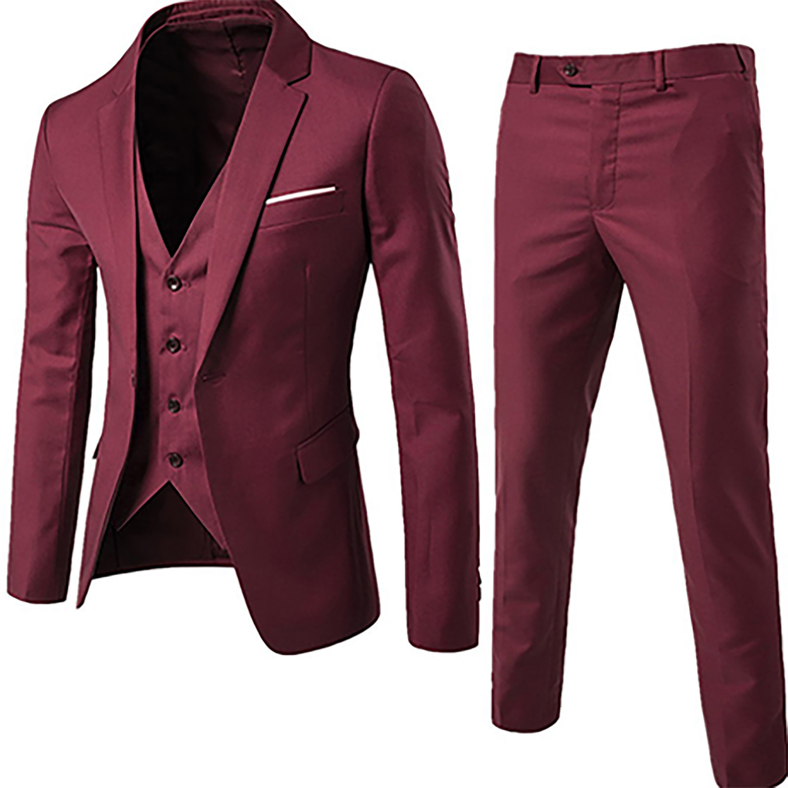 

Men' Suits Blazers Arrival 3 Pieces Men' Suits Slim Fit Peaked Lapel One Button Wedding Tuxedos Prom Man Blazer Jacketpantsvest 230313, Navy