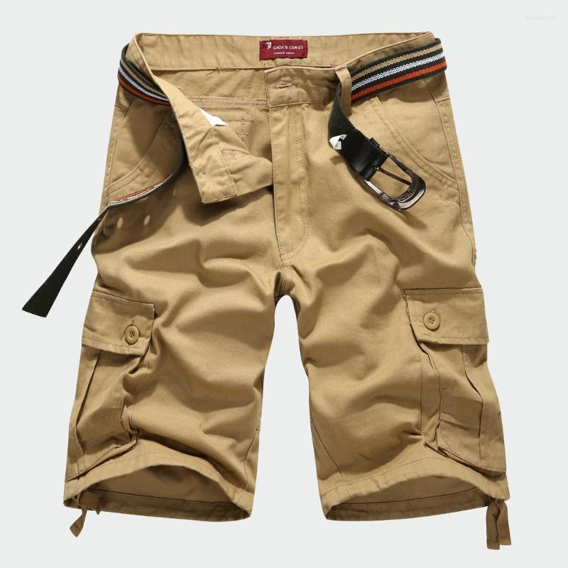 

Men's Shorts Cargo Men 2023 Summer Casual Cotton Multi-Pocket Loose Army Military Tactical Plus Size 40 No Belt, Black