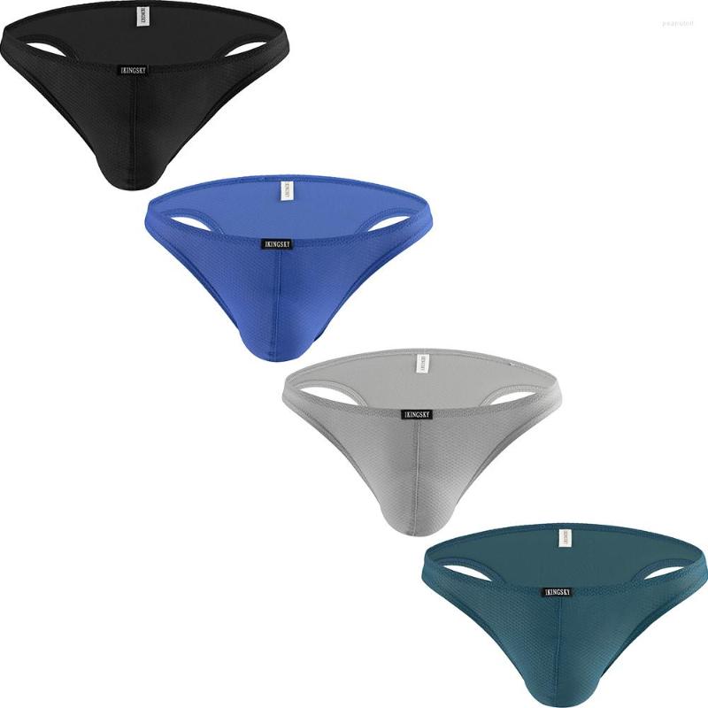 

Underpants IKingsky Men' Sexy Cheeky Pouch Briefs Bugle Bikini Underwear Low Rise Half Back Under Panties For Men, Grey