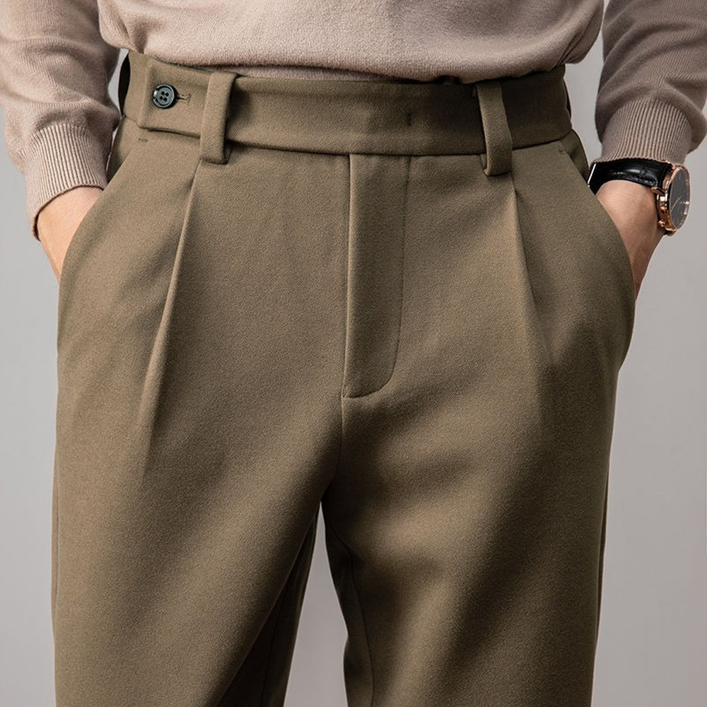

Men s Pants Spring Autumn Chinos Casual Thin Basic Straight Fit Work Trousers Streetwear Fashion Bottoms Khaki Trends 230313
