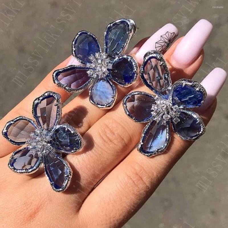 

Dangle Earrings Missvikki Trendy Luxury 2PC Necklace Earring Sets Jewelry Set For Women Wedding Party Full Zircon Dubai Bridal