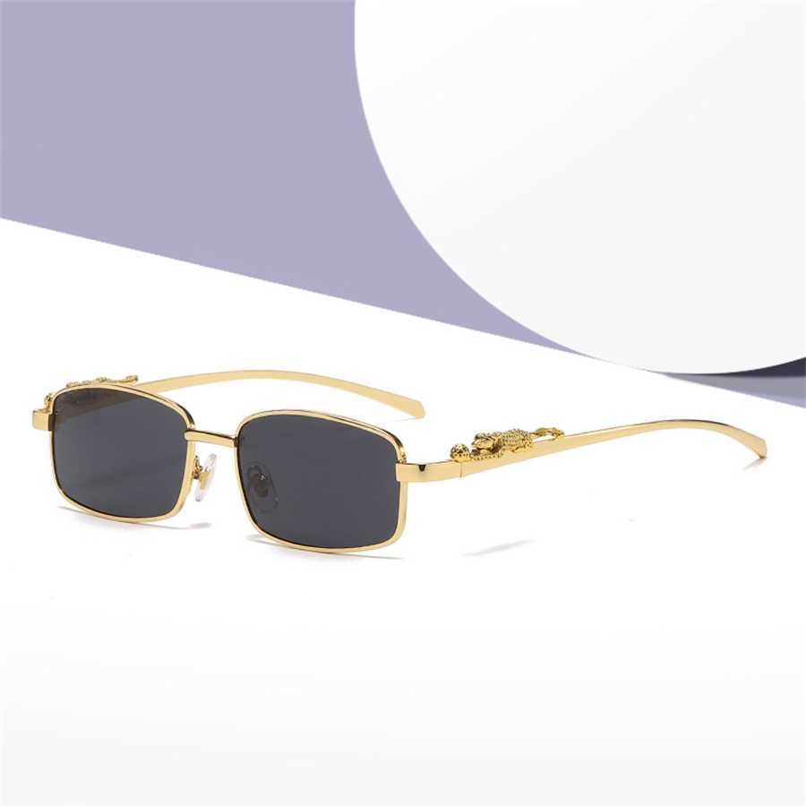 

Sunglasses 2023 new 7381 leopard head box personalized cheetah metal small glasses ins Street Fashion