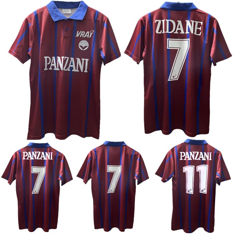 

1995 1996 Girondins de Bordeaux soccer jersey 95 96 Bordeaux Zidane Dugarry Witschge Lizarazu classic vintage football shirt, 95 96 home no panzani back jersey