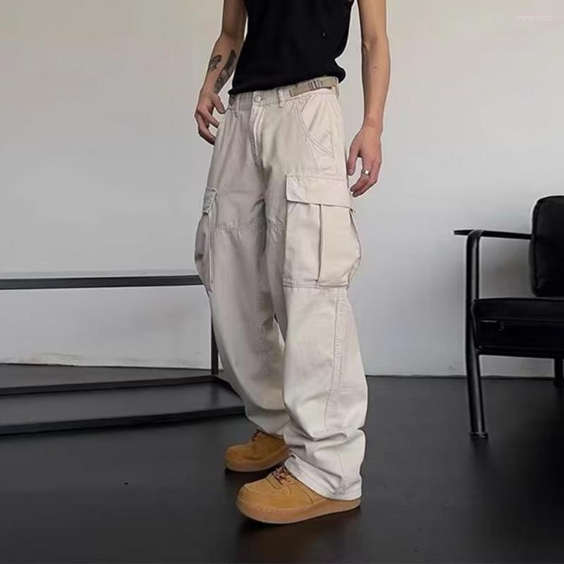 

Men's Pants Temperament Relaxed Fit Mid Rise Sporty Men Loose For Sports, Apricot