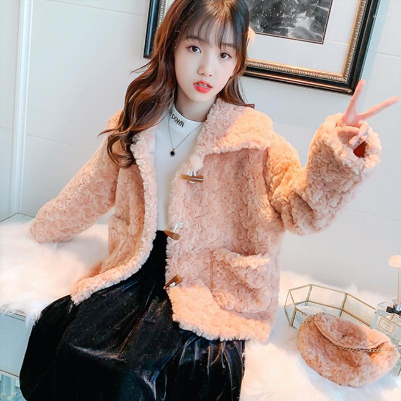 

Jackets Girls Baby's Coat Jacket Outwear 2023 Fur Thicken Winter Autumn Overcoat Top Zipper Cardigan Children's Clothing, Beige