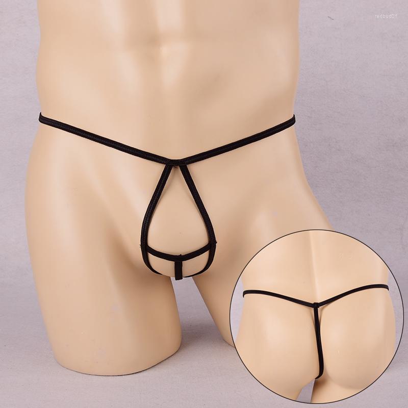 

Men's G Strings Mens Lingerie Crotchless And Open BuBikini G-string Underwear Mini Hollow Hole Crotch Men Comfortable Erotic Thongs, Black