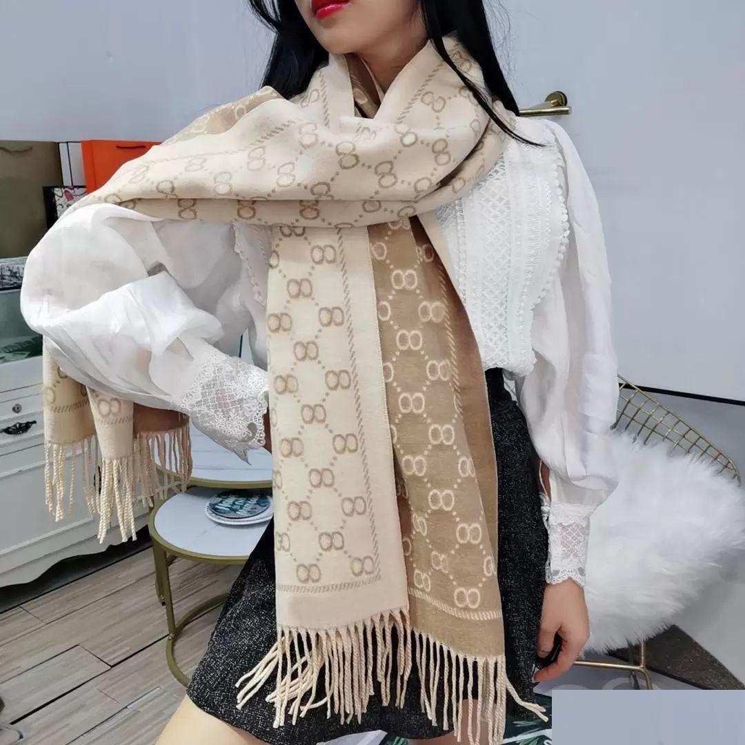 

Scarves Stylish Women Cashmere Scarf Fl Letter Printed Soft Touch Warm Wraps With Tags Autumn Winter Long Shawls Drop Delivery Fashi Dhihv