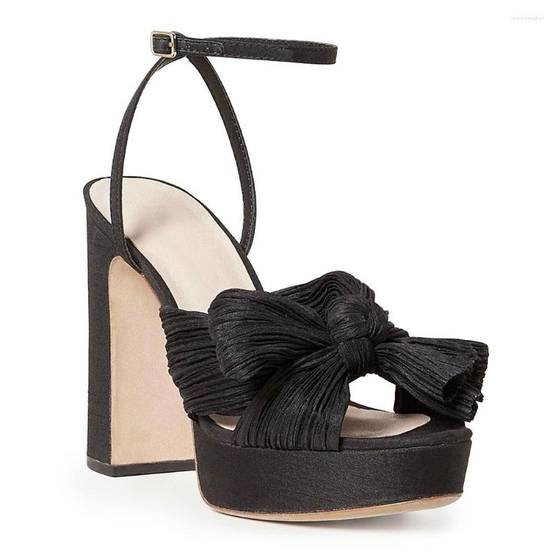

Sandals 2023 Chic Women's Party White Platform Bow Heel Wedding Shoes Outfit High Heeled Cute Elegant Summer