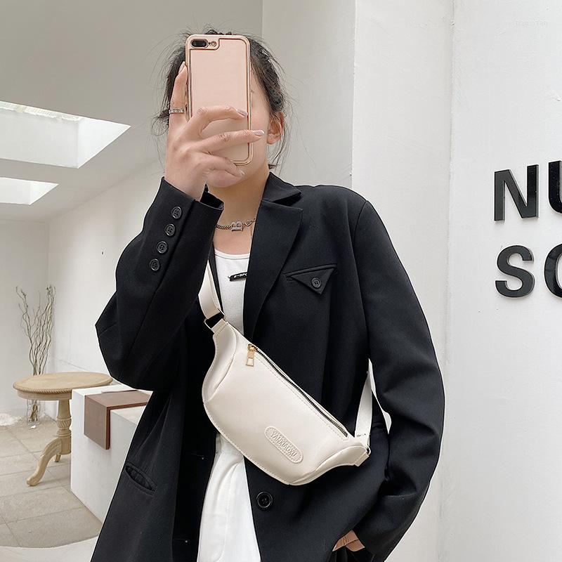 

Evening Bags Women's Bag Trend 2023 Waist Belt Bananas Shoulder Pure Color Leather Designer Chest Female Handbag Shopper Purse, Brown