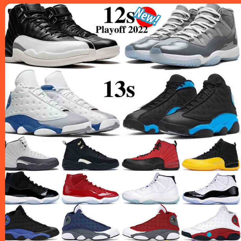 

women 2022 men basketball shoes jordon 11 11s cool grey 25th Anniversary 12s Royalty Taxi 13 13s french blue black cat He got Game Flint, (36) 40-47