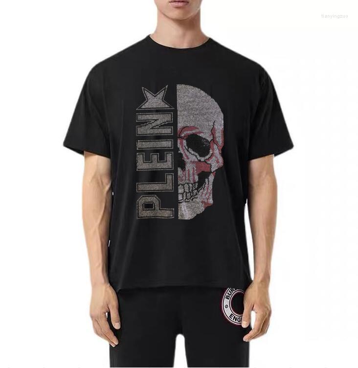 

Men's T Shirts Men Tshirt Rhinestone Unisex Shirt Tees Top Fashion T-shirt Cotton Brand Teeshirt, As shown
