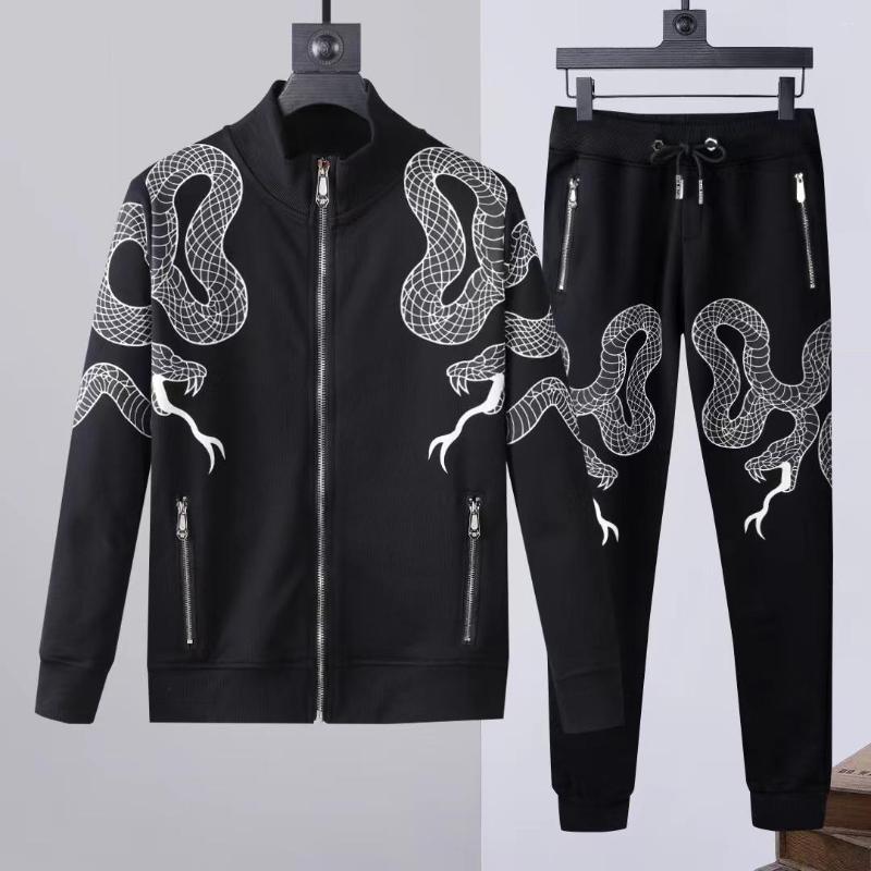 

Men's Tracksuits 2023 Skull Sports Suit Hooded Jacket Autumn And Winter Jogging, Picture color