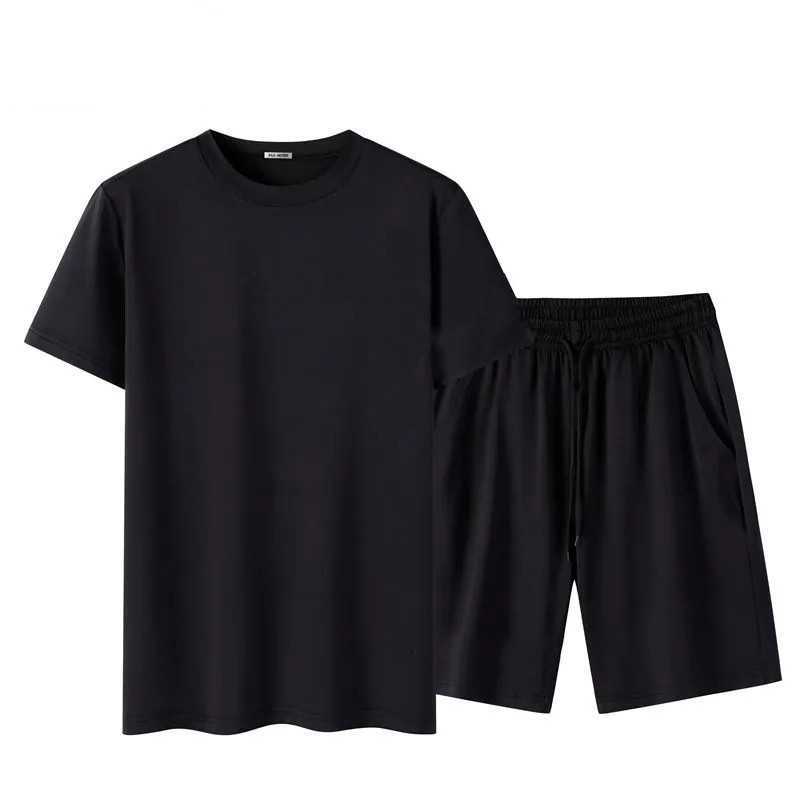 

Sportswear suit men's 2022 new men's pants trend summer running fitness basketball breathable quick-drying loose two-piece round neck T-shirt shorts two-piece