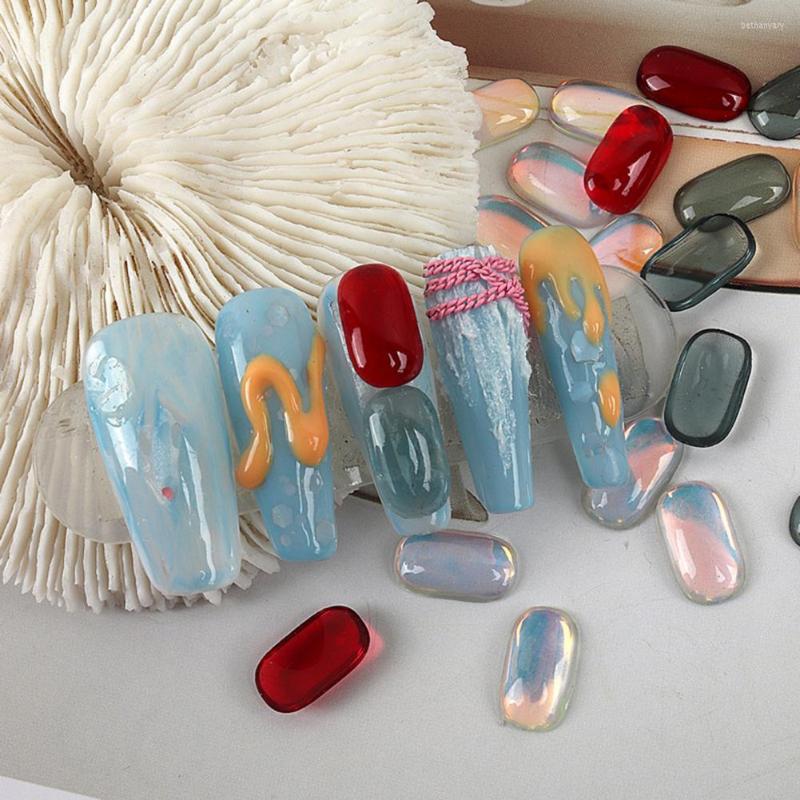 

Nail Art Decorations 30Pcs Shining Surface Stunning Visual Effect Resin Bright-Colored DIY Manicure Decoration Designs Beau