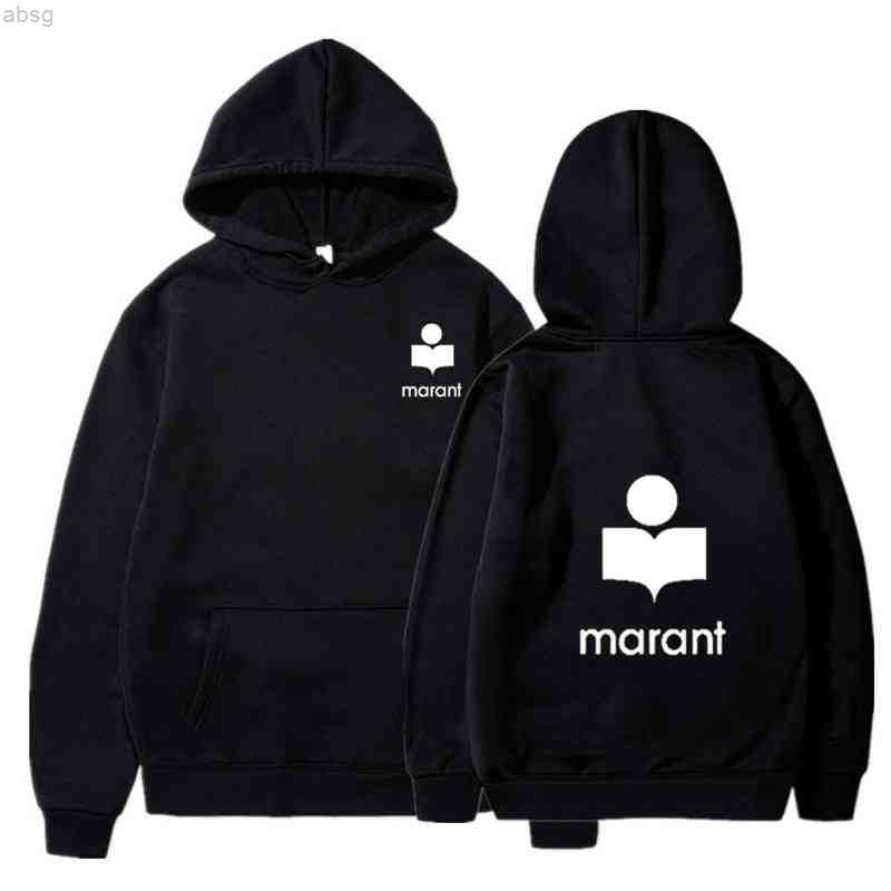 

Brand Marant Hooded Men Women Sweatshirt Long Sleeve Hoodies Pullover Autumn Winter Hoodie Sports Fitness Sudadera Hombre, P60 black