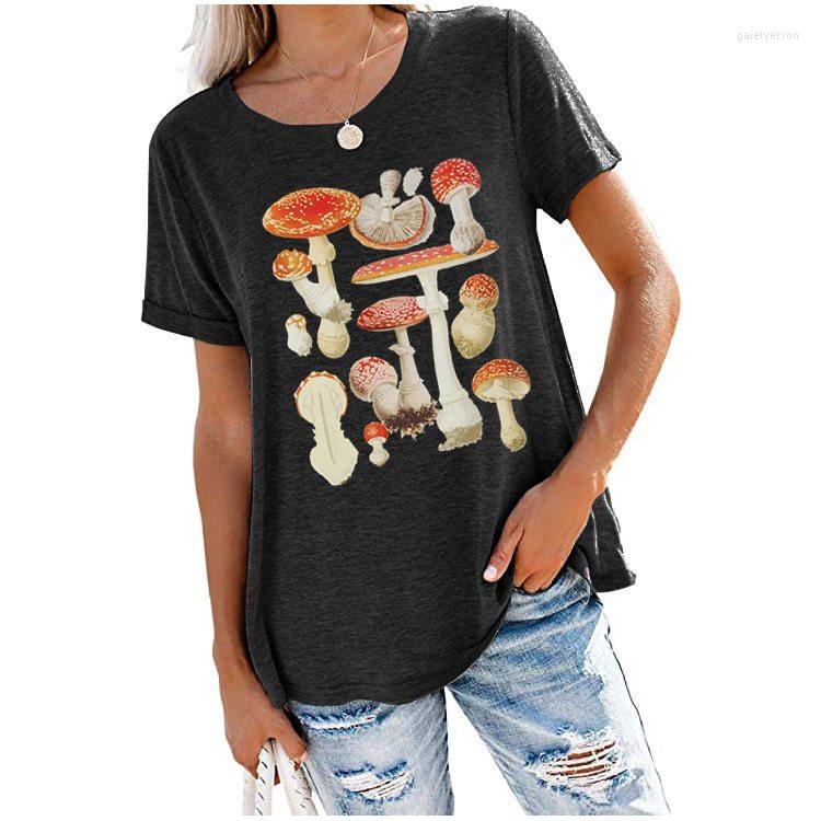 

Women' T Shirts Toadstool Botanical Shirt Red Mushroom Art Tshirt Summer Women Clothes Y2k Tops Casual Graphic Tee For Cotton, Women clothes 9