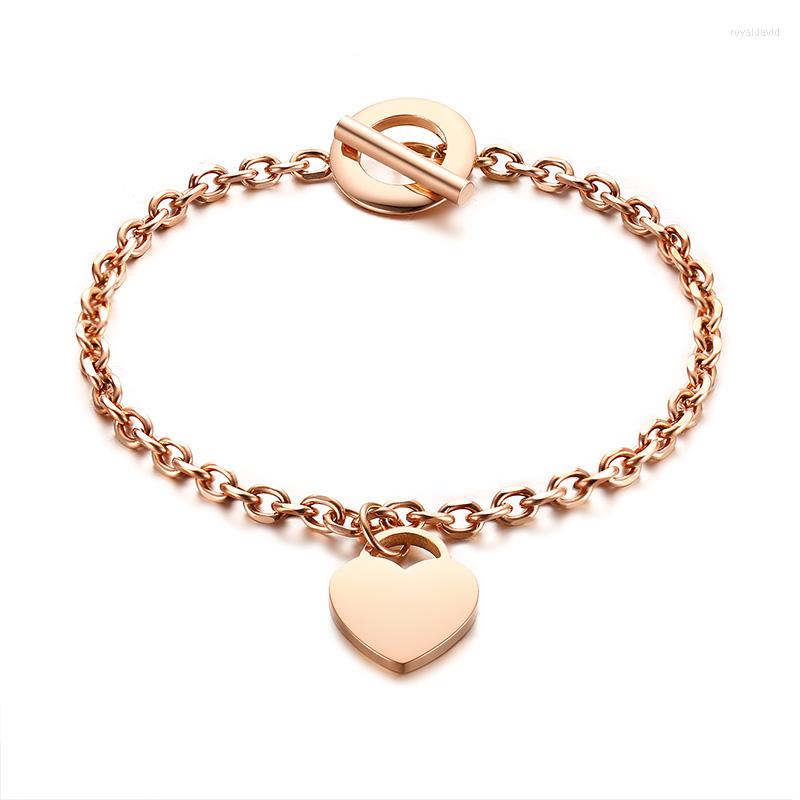 

Charm Bracelets Free Heart Bracelet With Initials Name Toggle Clasps Stainless Steel