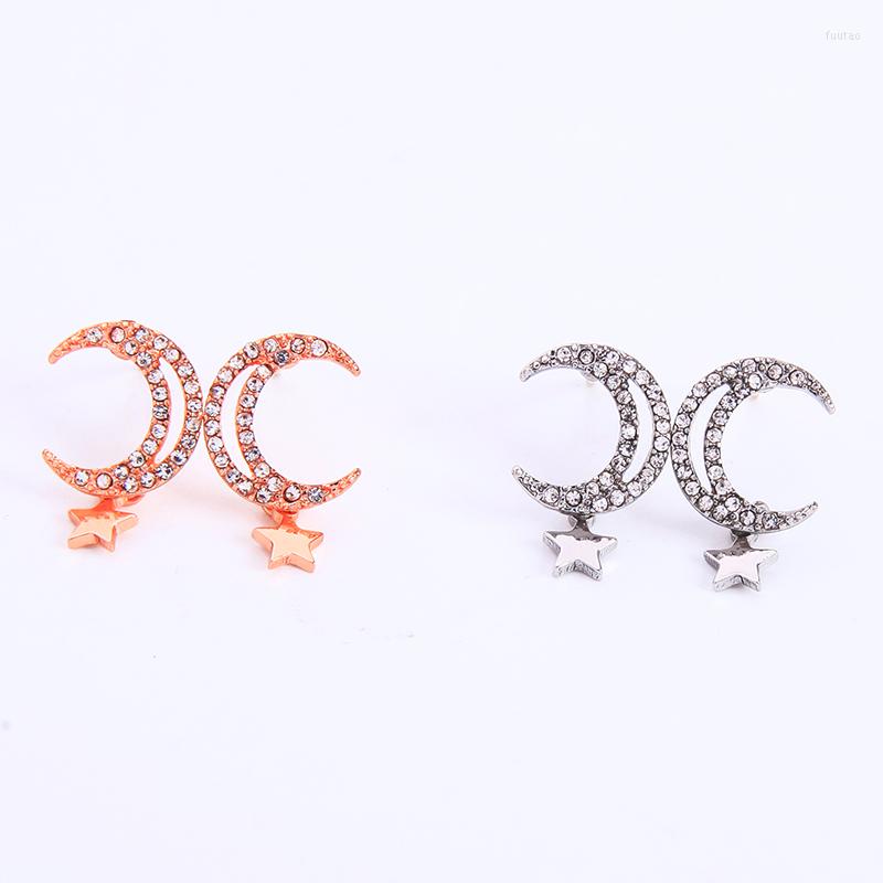 

Dangle Earrings Kissme Exquisite Crystal Moon Star Rose Gold Color Drop For Women Party Gifts Fashion Jewelry Ear Pins