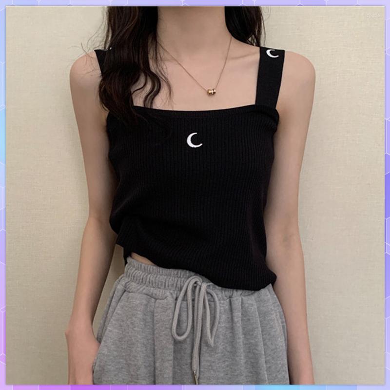 

Women' Tanks Plus Size Solid Crop Top Female Summer Sexy Knitted Vest Camis Women' Slim Basic Short Tank Large Camisole 5XL, 1pc white