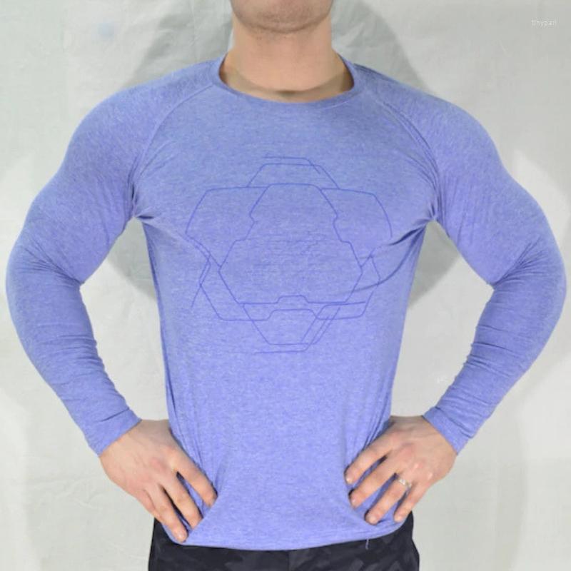 

Men's T Shirts Obrix Long Sleeve Breathable Gym T-Shirt For Men, Gray