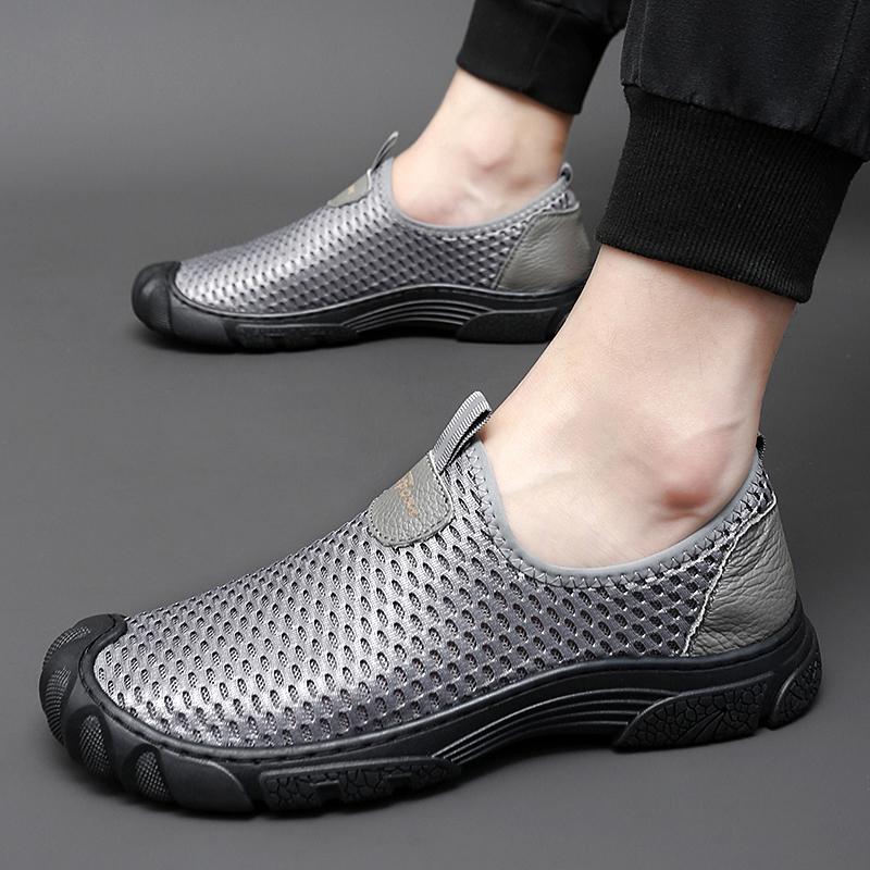 

Sandals 2023 Black Grey Men Summer Air Mesh Breathable Fashion Walking Soprts Shoes Hombre Sneakers, Aa1