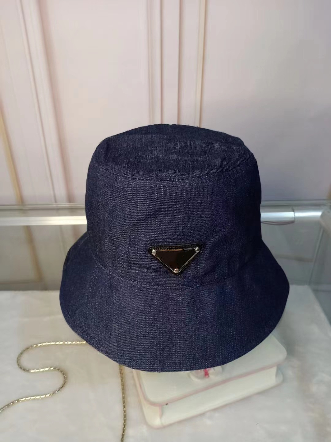 

Quality Autumn New Trend Japanese Style Alphabet Cowboy Hats Men and Women Same Style Triangle Mark Bucket Hat, Aspic