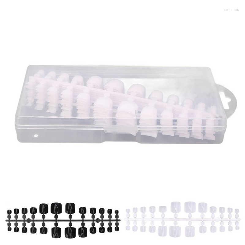 

False Nails Toenail Toe Nail Tip Safe Fit For Women Wedding Party, Glossy black