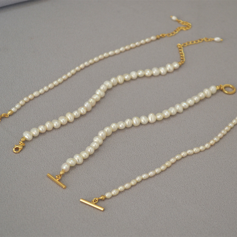 

Charm Bracelets Amaiyllis 925 Sterling Silver Minimalist Irregular Freshwater Millet Pearl Bracelet Elegant Temperament OT Buckle Bracelet 230311