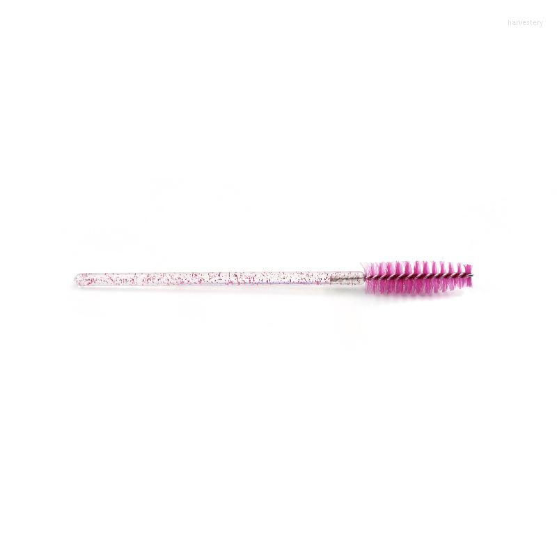 

Makeup Brushes Disposable Crystal Rod Eyelash Brush Nylon Head Solid Portable Roll
